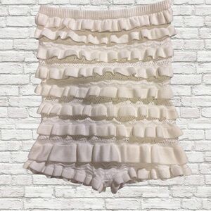 Edikted White Knit Romper